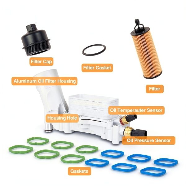 WEILEITE Aluminum Engine Oil Cooler for 3.6L-5